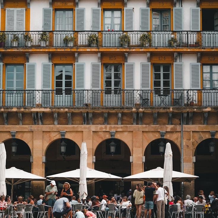 Entertainment zone at night in Italy